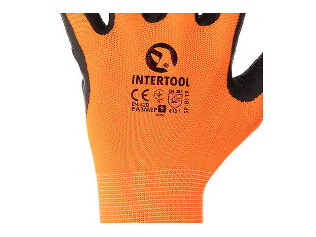 Перчатка Intertool латексная рифленая 11' (SP-0119) (12 шт.) - Фото 2