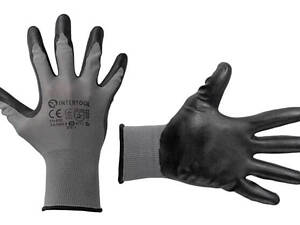 Рукавичка Intertool нітрилова 10' (сіра) (SP-0122) (3 шт.)
