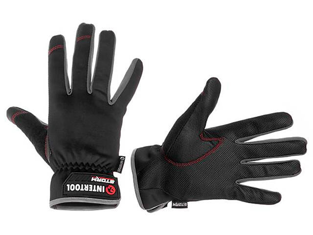 Рукавичка Intertool-Storm зі спандексу антиковзні Touchscreen 10' (SP-0182) - Фото 1