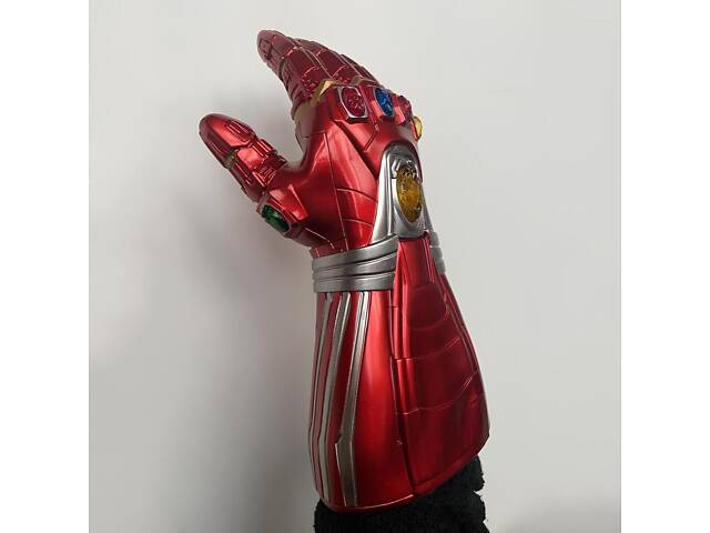 Світлова рукавиця Залізної людини 30 см — дитяча рукавичка Iron Man з фільму «Месники: Завершення» - Фото 3