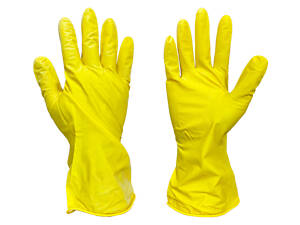 Рукавичка латексна господарська M жовта (Д-ПM163)