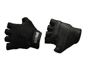 Рукавички без пальців Sprinter еластик + шкіра XL Чорні