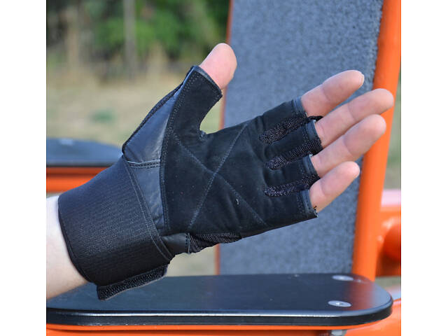 Рукавички для фітнесу та важкої атлетики MadMax MFG-269 Professional Exclusive Black L - Фото 3