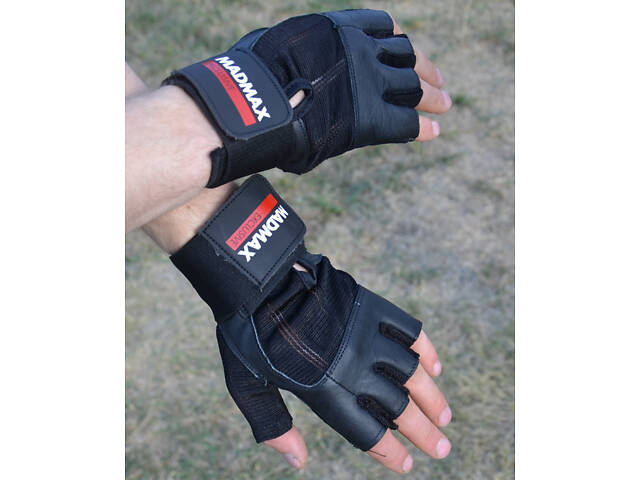 Рукавички для фітнесу та важкої атлетики MadMax MFG-269 Professional Exclusive Black L - Фото 6