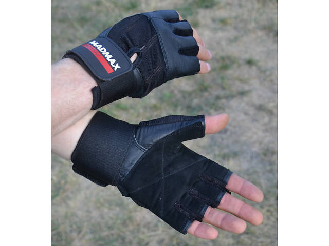 Рукавички для фітнесу та важкої атлетики MadMax MFG-269 Professional Exclusive Black L - Фото 7