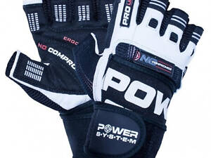 Перчатки для фитнеса и тяжелой атлетики Power System PS-2700 No Compromise Black/White M