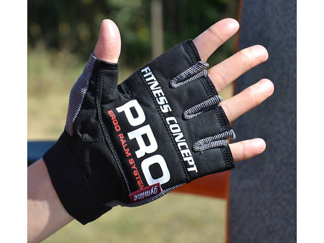 Рукавички для фітнесу та важкої атлетики Power System PS-2300 Fitness Grey/Black S - Фото 3