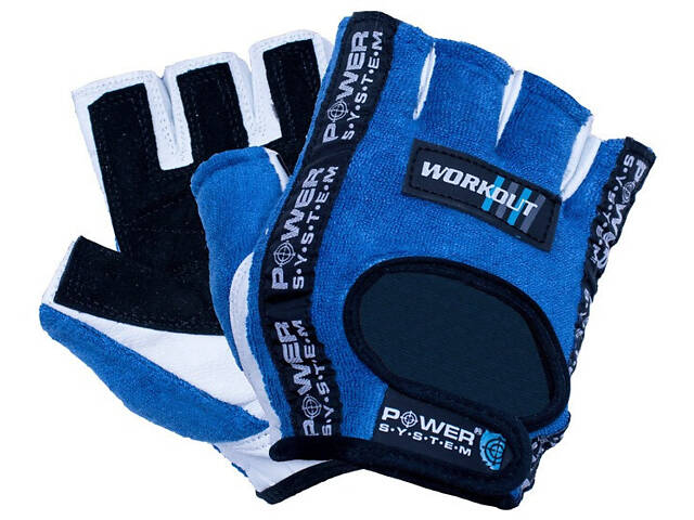Перчатки для фитнеса и тяжелой атлетики Power System PS-2200 Workout Blue XL - Фото 1