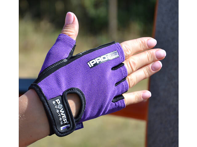 Перчатки для фитнеса и тяжелой атлетики Power System PS-2250 Pro Grip женские Purple S - Фото 4