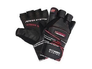 Перчатки для фитнеса и тяжелой атлетики Power System PS-2810 Ultimate Motivation Black/Red Line L