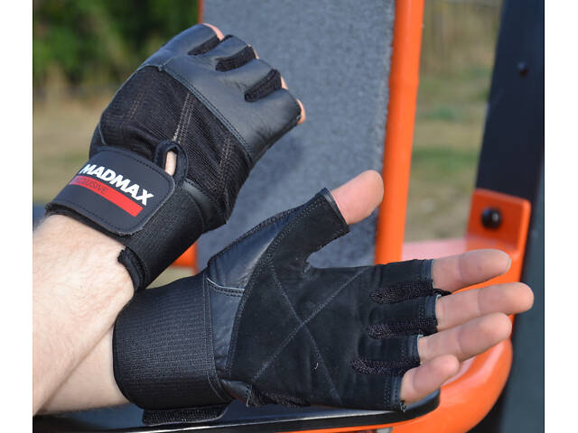 Рукавички для фітнесу MadMax MFG-269 Professional Exclusive Black S - Фото 4