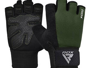 Рукавички для фітнесу RDX W1 Half Army Green Plus S