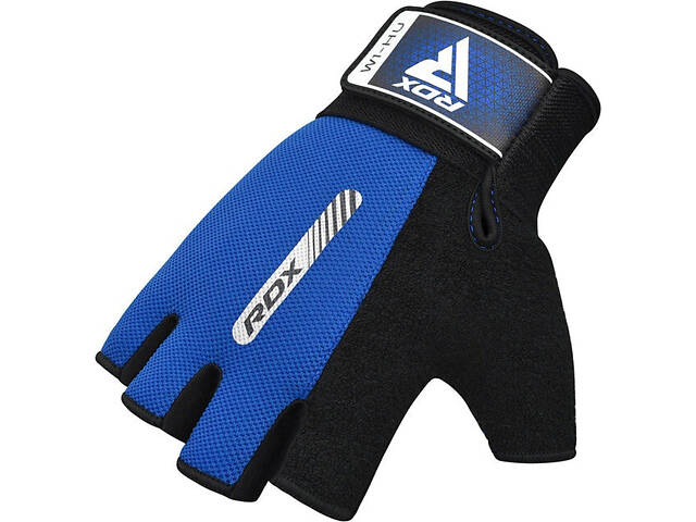 Перчатки для фитнеса RDX W1 HALF BLUE-L - Фото 3
