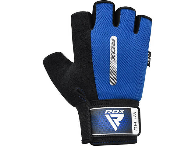 Перчатки для фитнеса RDX W1 HALF BLUE-L - Фото 4