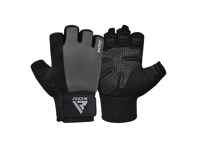Перчатки для фитнеса RDX W1 Half (Gray ) Plus M - Фото 2