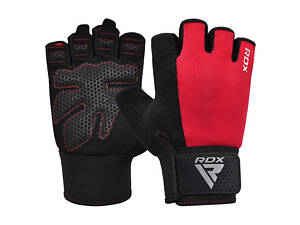 Перчатки для фитнеса RDX W1 HALF RED PLUS-XL