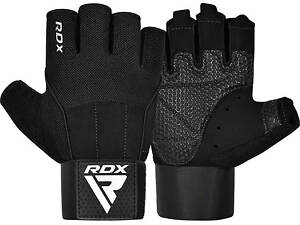 Перчатки для фитнеса RDX W3 BLACK WITH EVA PADDING-L