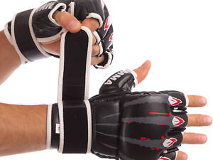 Рукавички для змішаних єдиноборств MMA ZELART BO-1394 S Чорні