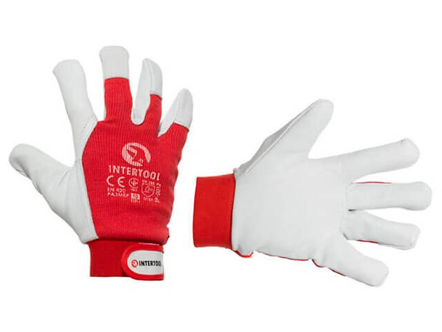 Рукавички Intertool шкіряні комбіновані 10' (SP-0012) - Фото 1