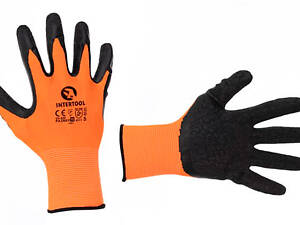 Рукавички Intertool латексні рифлені 10' 12 шт. (SP-0121) (6 шт.)