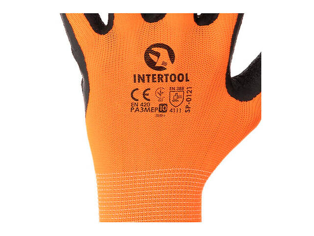 Рукавички Intertool латексні рифлені 10' 12 шт. (SP-0121) (6 шт.) - Фото 3
