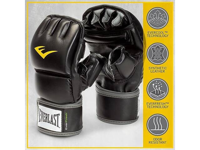 Рукавиці MMA Everlast WRIST WRAP HB GL Чорний L/XL (883341-70-8) - Фото 3