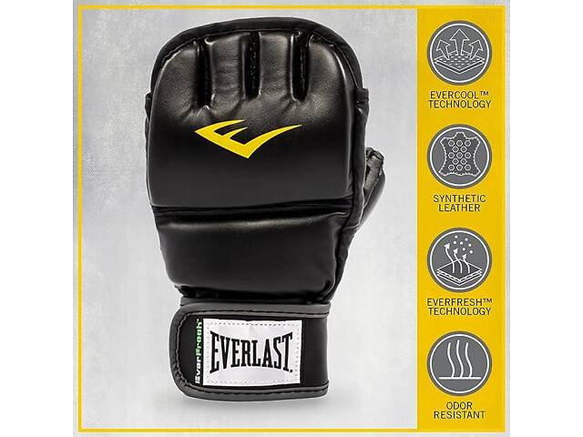 Рукавиці MMA Everlast WRIST WRAP HB GL Чорний L/XL (883341-70-8) - Фото 5