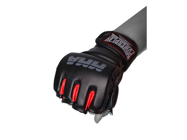 Перчатки MMA PowerPlay 3053 Черно-Красные S/M - Фото 3