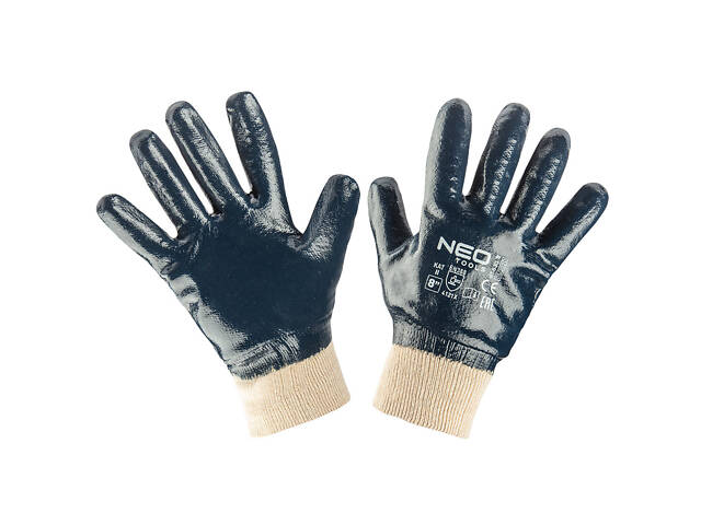 Рукавички NEO 97-630 робочі, нітрилове покриття, стійкі до масла та стирання. - Фото 1