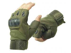 Перчатки тактические Primo Tactical беспалые, размер L - Army Green