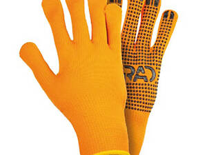 Перчатки трикотажные с точечным ПВХ покрытием утепленные р10 (оранжевые) КРАТНО 12 парам GRAD (9442375)