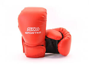 Рукавички боксерські дитячі 6 OZ Sportko 6-8 років колір червоний