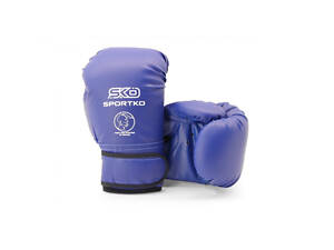 Перчатки боксерские детские 8 OZ Sportko 9-13 лет цвет синий