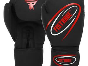 Боксерські рукавички FISTRAGE VL-4153 12 унцій Чорно-червоні