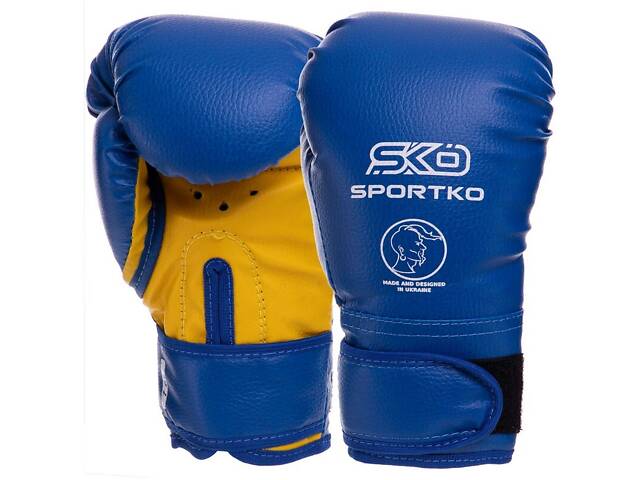 Боксерські рукавички SPORTKO PD-2-B 7 унцій Сині - Фото 1