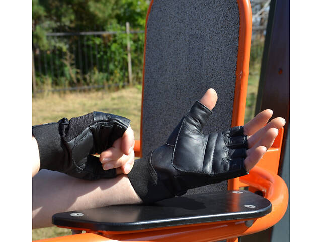 Рукавички для фітнесу MadMax MFG-248 Clasic Exclusive Black L - Фото 7