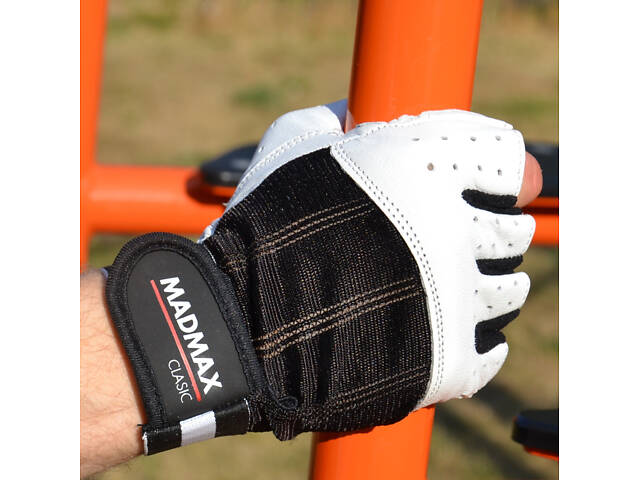 Рукавички для фітнесу MadMax MFG-248 Clasic White L - Фото 5