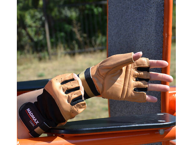 Перчатки для фитнеса MadMax MFG-248 Clasic Brown S - Фото 7