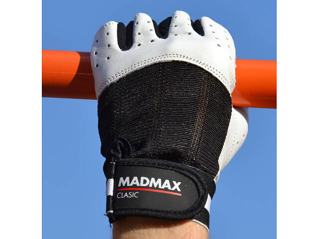 Рукавички для фітнесу MadMax MFG-248 Clasic White XL - Фото 9