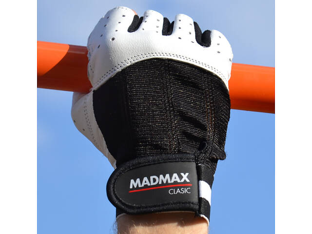 Рукавички для фітнесу MadMax MFG-248 Clasic White XL - Фото 10