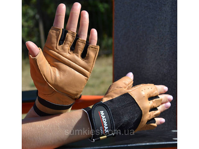 Рукавички для фітнесу MadMax MFG-248 Clasic Brown XL - Фото 4