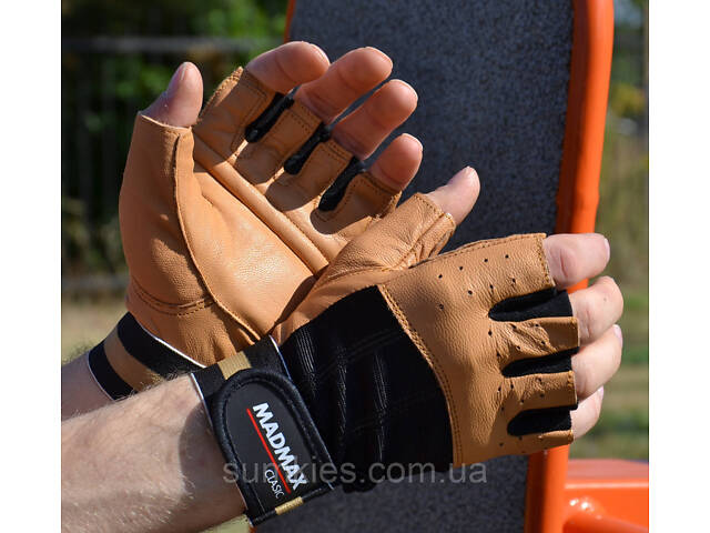 Рукавички для фітнесу MadMax MFG-248 Clasic Brown XL - Фото 9