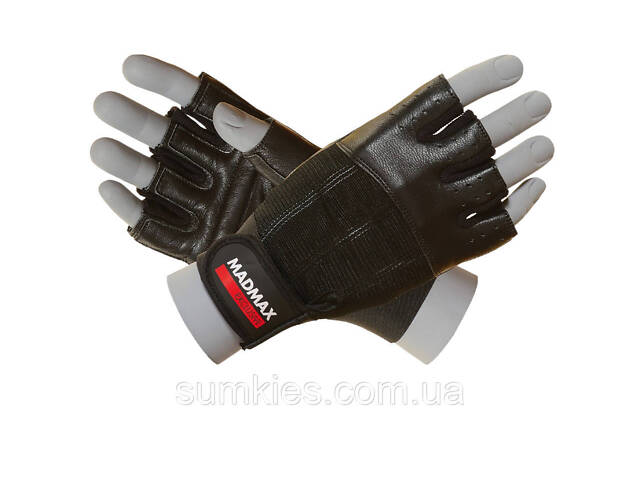 Рукавички для фітнесу MadMax MFG-248 Clasic Exclusive Black M - Фото 1