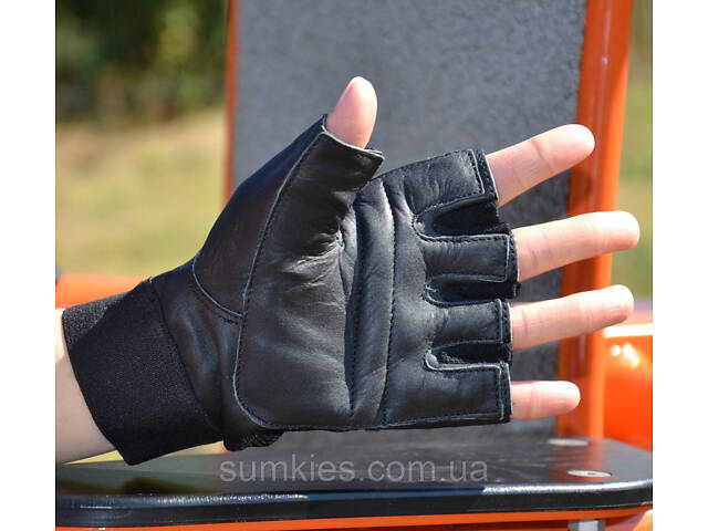 Рукавички для фітнесу MadMax MFG-248 Clasic Exclusive Black M - Фото 3