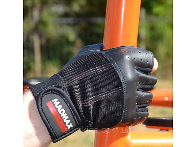 Рукавички для фітнесу MadMax MFG-248 Clasic Exclusive Black M - Фото 5