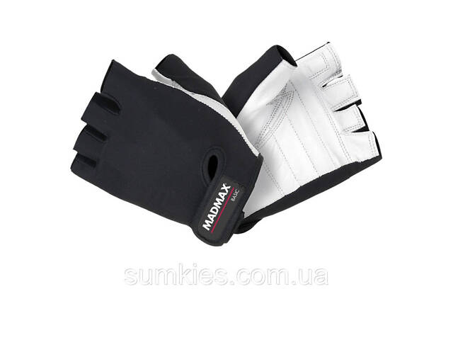Рукавички для фітнесу MadMax MFG-250 Basic Whihe L - Фото 1