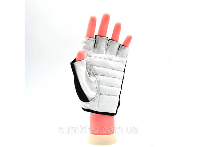 Рукавички для фітнесу MadMax MFG-250 Basic Whihe L - Фото 3