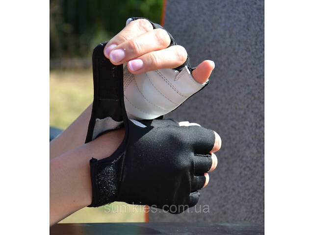 Рукавички для фітнесу MadMax MFG-250 Basic Whihe L - Фото 9