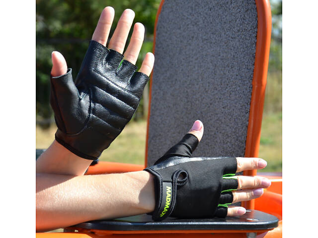 Рукавички для фітнесу MadMax MFG-251 Rainbow Green M - Фото 4