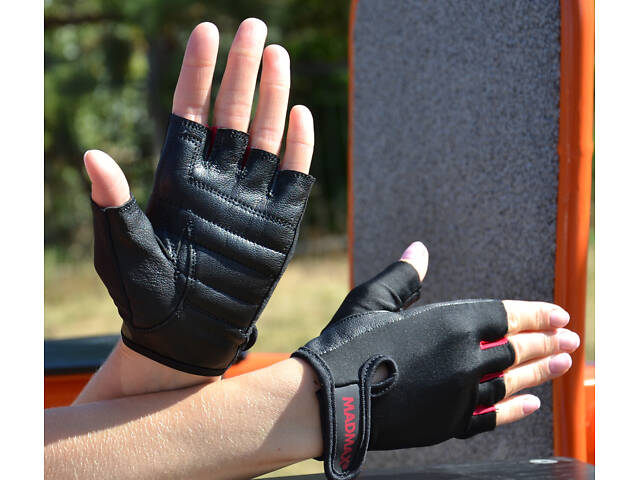 Рукавички для фітнесу MadMax MFG-251 Rainbow Rubine Red M - Фото 7